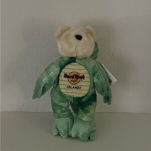 Hard Rock Cafe Orlando Green Textured Bear
